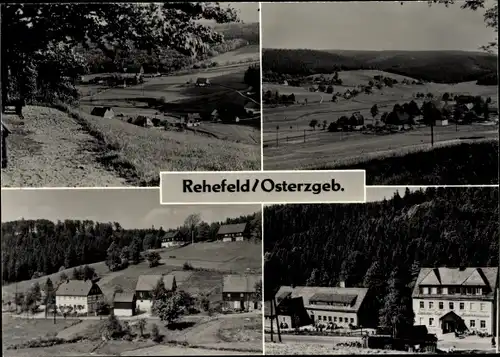Ak Rehefeld Zaunhaus Altenberg im Erzgebirge, Ortsansichten, Gasthaus, Felder