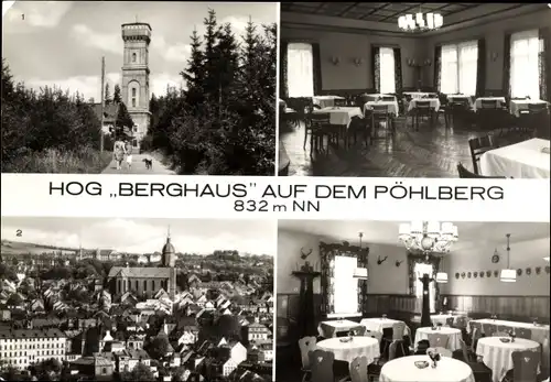 Ak Annaberg Buchholz Erzgebirge, HO Gaststätte Berghaus auf dem Pöhlberg, Innenansicht