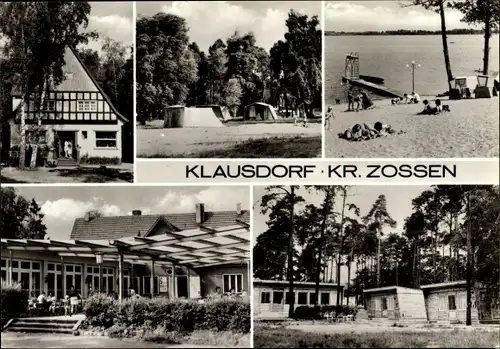 Ak Klausdorf Am Mellensee Brandenburg, Strandpartie, Campingplatz, Bungalows, Gaststätte