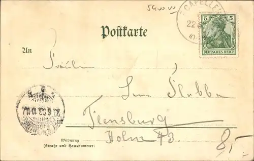 Litho Kapellen Stolzenfels Koblenz in Rheinland Pfalz, Hotel Bellevue