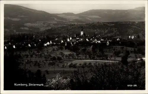 Ak Kumberg Steiermark, Totalansicht vom Ort