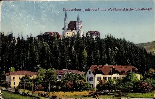 Ak Judendorf Straßengel Steiermark, Sanatorium mit Wallfahrtskirche