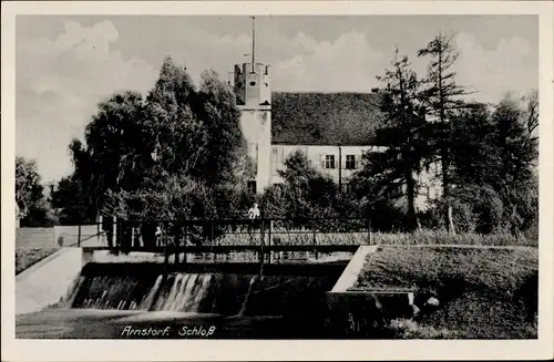 Ak Arnstorf in Niederbayern, Ansicht vom Schloss, Wehr