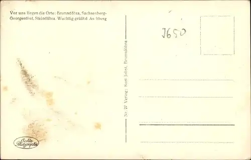 Ak Brunndöbra Klingenthal im Vogtland Sachsen, Blick auf Ortschaft und Umgebung