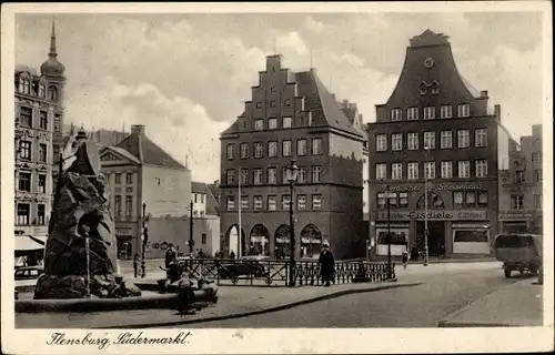 Ak Flensburg in Schleswig Holstein, schöne Detailansicht