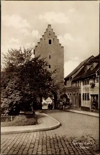 Ak Saalfeld in Thüringen, schöne Detailansicht