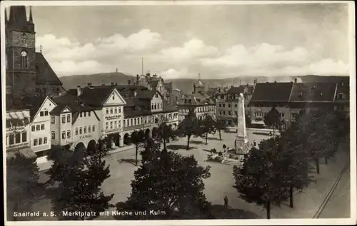 Ak Saalfeld in Thüringen, schöne Detailansicht