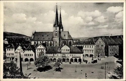 Ak Saalfeld in Thüringen, schöne Detailansicht