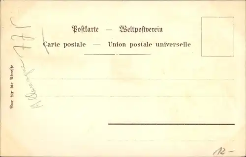 Litho Konstanz am Bodensee, Insel Hotel, Speisesaal, Ansicht der Stadt von der Seestraße