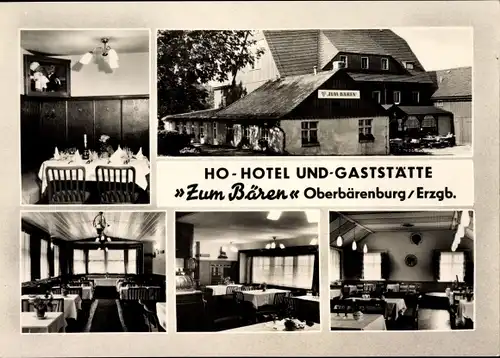 Ak Bärenburg Altenberg im Osterzgebirge, HO Hotel und Gaststätte Zum Bären