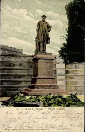 Ak Halberg im Saarland, Blick auf das Karl Ferdinand Denkmal, Freiherr von Stumm