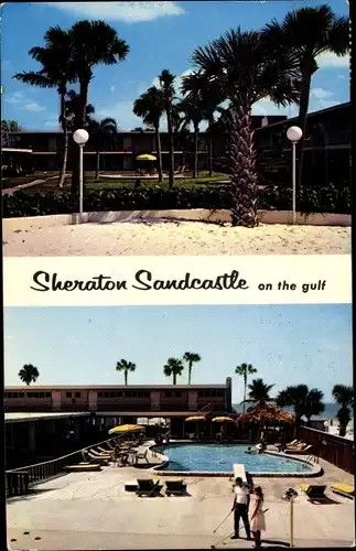 Ak Sarasota Florida USA, Sheraton Sandcastle Hotel, Lido Beach, Swimming Pool, Shuffle Board