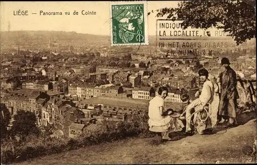 Ak Liège Lüttich Wallonien, Panorama vu de Cointe, Blick auf den Ort, Kinder