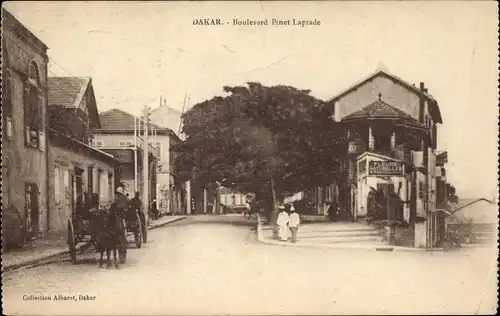 Ak Dakar Senegal, Vue sur la Boulevard Pinet Laprade