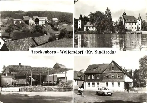 Ak Trockenborn-Wolfersdorf in Thüringen, Wasserschloss, HO Gaststätte Schlüsselgrund