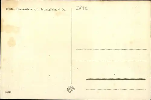 Ak Edlitz in Niederösterreich, schöne Detailansicht