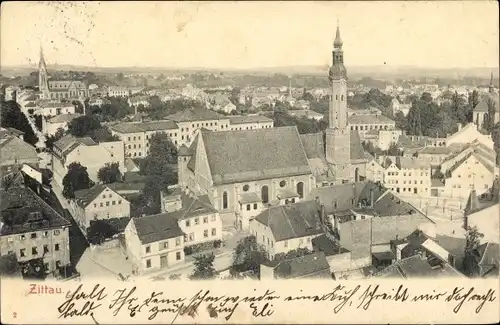 Ak Zittau in der Oberlausitz, schöne Detailansicht