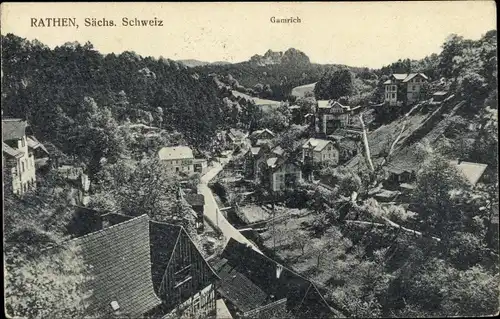 Ak Rathen an der Elbe Sächsische Schweiz, schöne Detailansicht