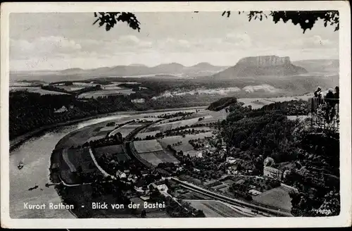 Ak Rathen an der Elbe Sächsische Schweiz, schöne Detailansicht