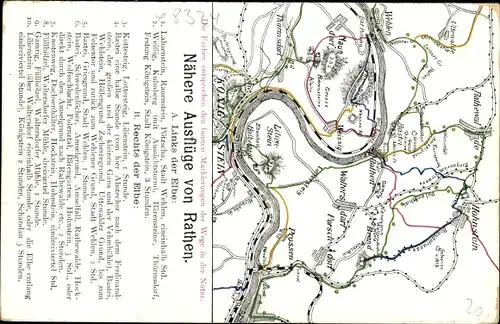 Ak Rathen an der Elbe Sächsische Schweiz, schöne Detailansicht