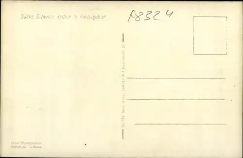 Ak Rathen an der Elbe Sächsische Schweiz, schöne Detailansicht