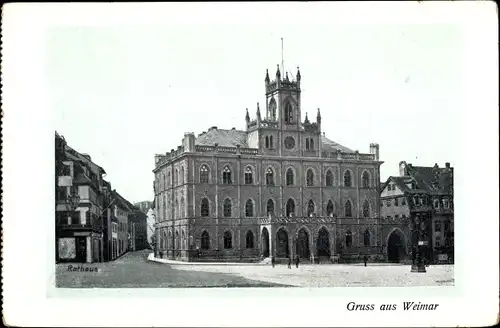 Ak Weimar in Thüringen, schöne Detailansicht