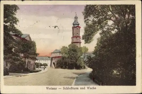 Ak Weimar in Thüringen, schöne Detailansicht