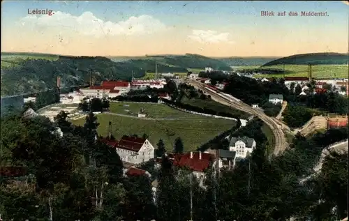 Ak Leisnig an der Freiberger Mulde Sachsen, Blick auf das Muldental