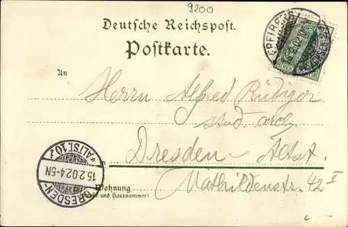 Studentika Ak Freiberg im Kreis Mittelsachsen, Technischer Verein, 20jh Stiftungsfest 1902