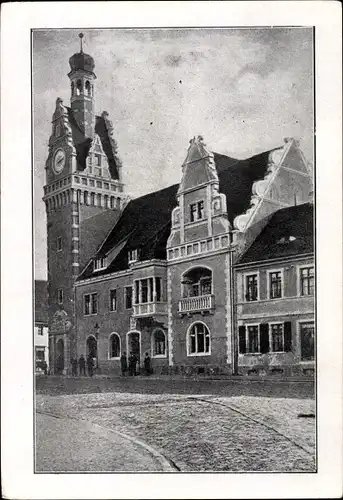 Ak Güsten im Salzlandkreis, Blick auf das Rathaus 