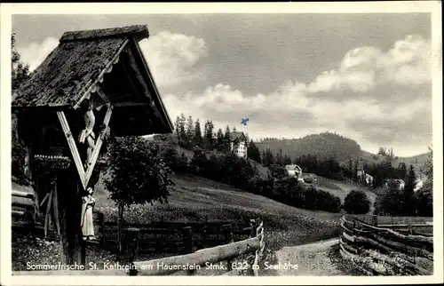 Ak St. Kathrein am Hauenstein Steiermark, schöne Detailansicht