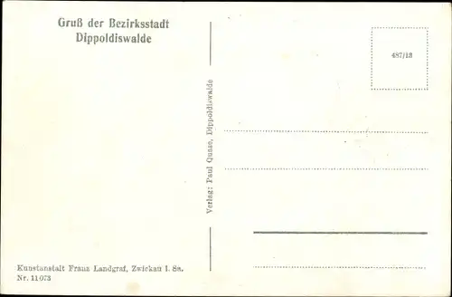 Ak Dippoldiswalde in Sachsen, schöne Detailansicht