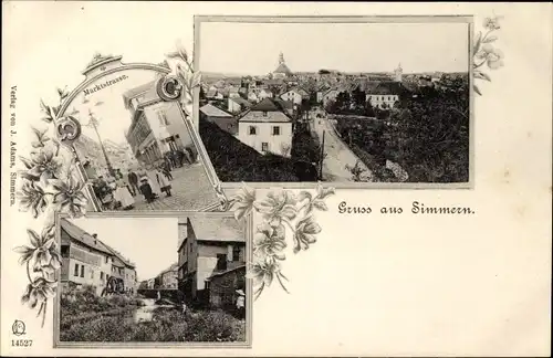 Ak Simmern im Rhein Hunsrück Kreis, Marktstraße, Wassermühle