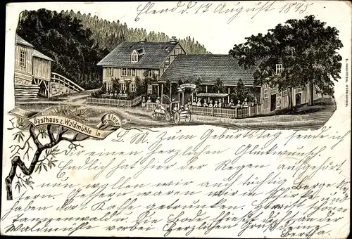 Vorläufer Litho Elend Oberharz am Brocken, Gasthaus zur Waldmühle