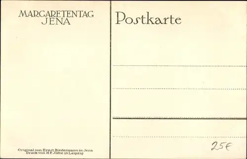 Künstler Ak Biedermann, Ernst, Jena in Thüringen, Margaretentag, Blumenverkäufer, 14. Mai