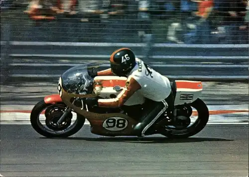 Ak Australischer Rennfahrer John Eckerold auf einem Motorrad, Yamaha 750 TZ, Nummer 98