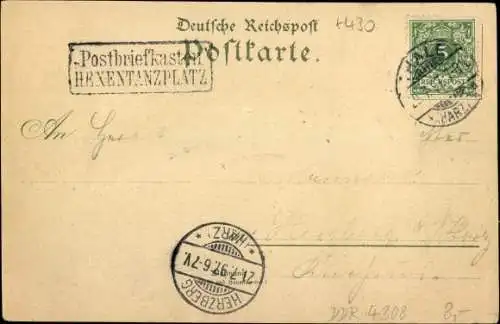 Litho Thale im Harz, Hotel Hexentanzplatz, Kronentempel, Sprung ins Bodetal, Hirschgrund