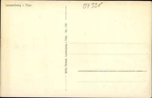 Ak Bad Leutenberg in Thüringen, schöne Detailansicht