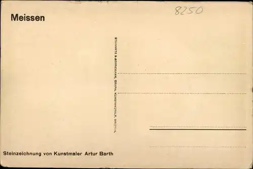 Ak Meißen in Sachsen, schöne Detailansicht