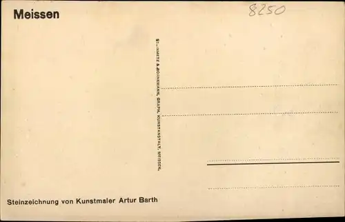 Ak Meißen in Sachsen, schöne Detailansicht