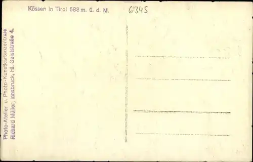 Ak Kössen in Tirol, schöne Detailansicht