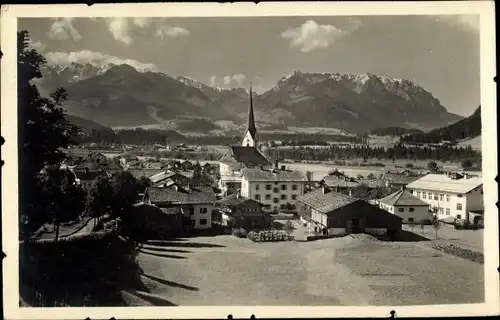 Ak Kössen in Tirol, schöne Detailansicht