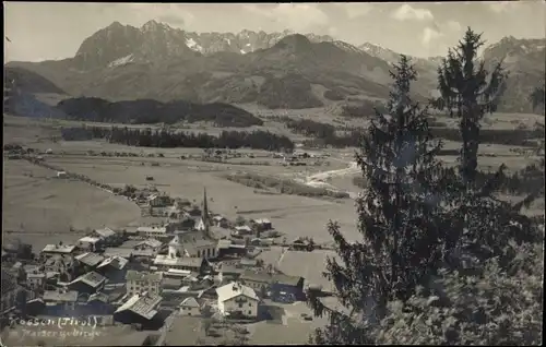 Ak Kössen in Tirol, schöne Detailansicht