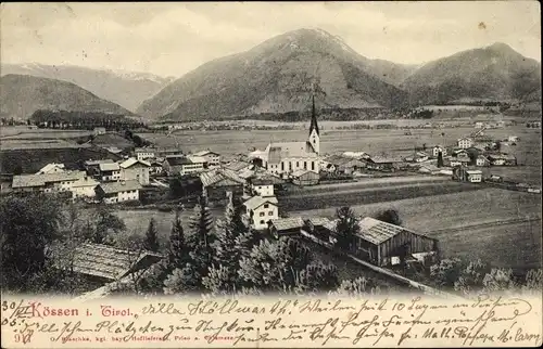 Ak Kössen in Tirol, schöne Detailansicht