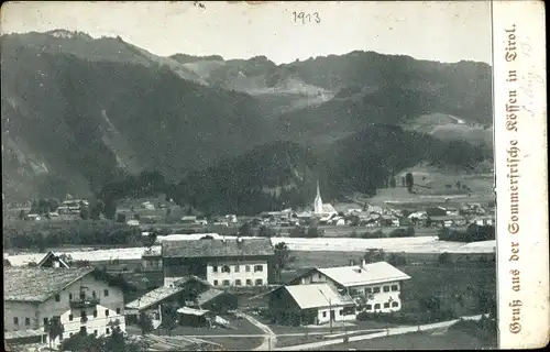 Ak Kössen in Tirol, schöne Detailansicht