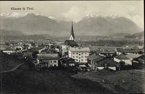 Ak Kössen in Tirol, schöne Detailansicht