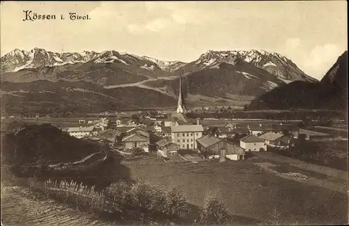 Ak Kössen in Tirol, schöne Detailansicht