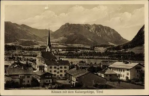 Ak Kössen in Tirol, schöne Detailansicht