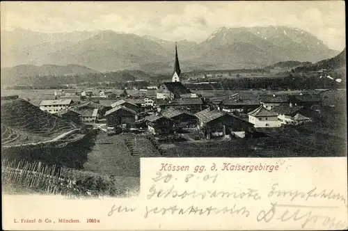 Ak Kössen in Tirol, schöne Detailansicht