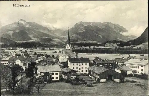 Ak Kössen in Tirol, schöne Detailansicht